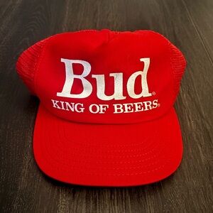 Vintage 80s Budweiser Snapback Trucker Hat